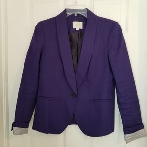 Purple Blazer with Striped Lining